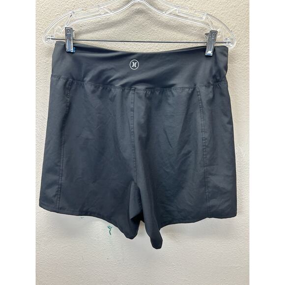 Hurley Swimsuit Shorts Black Athletic Pull On Board Stretch Women Beach SZ M - Picture 4 of 4